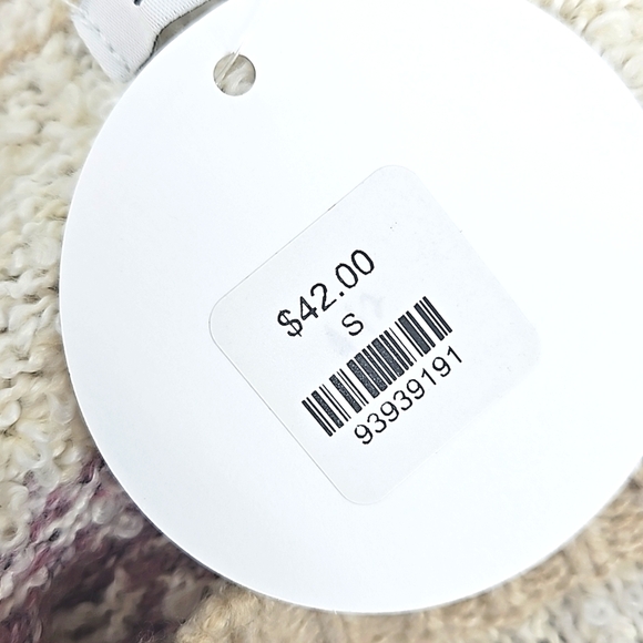 Staccato Womens Crew Neck Striped Purple & Beige Pullover Knit Sweater szS NWT - Picture 7 of 9